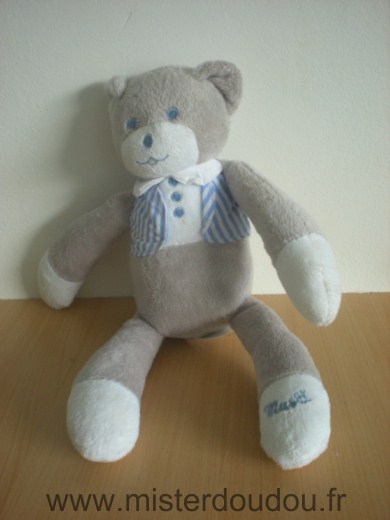 Mustela Ours Gris bleu blanc - Très bon état