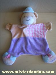 Takinou Ours Beige rose mauve chapeau blanc - Très bon état