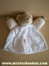 Tartine et chocolat Ours Beige tissus lange blanc - Etat moyen