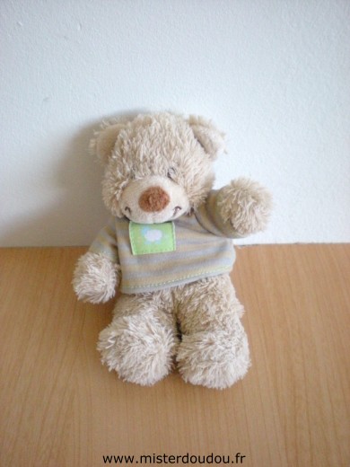 Ours Beige tshirt rayé gris beige Tex