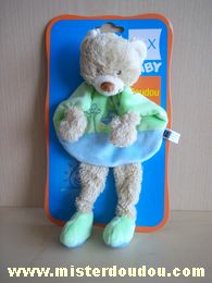 Tex Ours Bleu vert avec brodé un tracteur et des arbres - Neuf