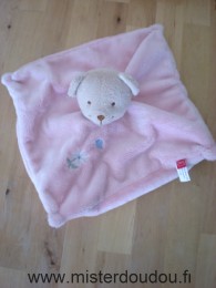 Tex Ours Rose avec papillon fleur brodés - Très bon état