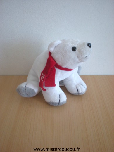 Ours Blanc écharpe rouge martphil Marque Inconnue