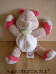 Bengy Rhinocéros Marron écru rouge foulard vert - Très bon état
