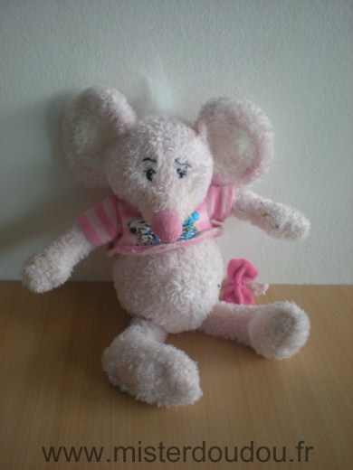 Anna club plush Souris Rose avec tshirt rose - Très bon état