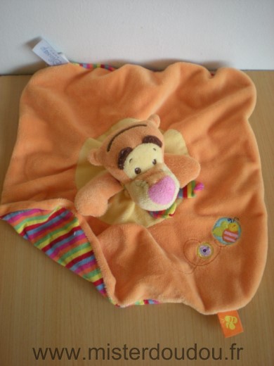 Disney Tigre Tigrou orange et raye dessous et echarpe raye multicolore - Très bon état