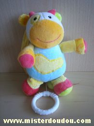 Baby sun Vache Beu jaune orange blanc rose vert - Très bon état