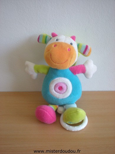 Baby sun Vache Bleu blanc rose vert orange - Très bon état