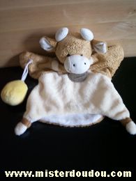Doudou et compagnie Vache Marron-ecru - Très bon état
