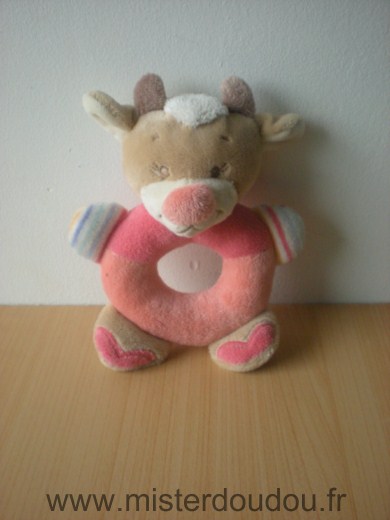 Nattou Vache Rose beige - Très bon état