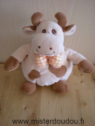 Priscilla larsen Vache Marron beige noeud vichy orange - Très bon état