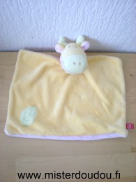 Tex Vache Jaune dessus feuille verte rose dessous - Très bon état