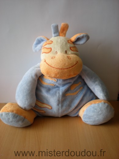 Doudou Vache Doukidou Bleu orange vert 