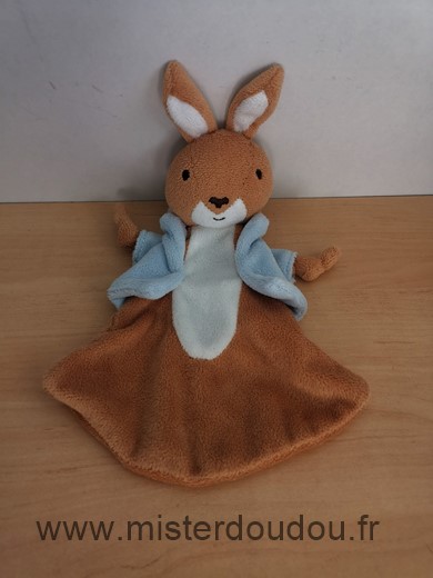 Doudou Lopard Picot Marron bleu blanc 