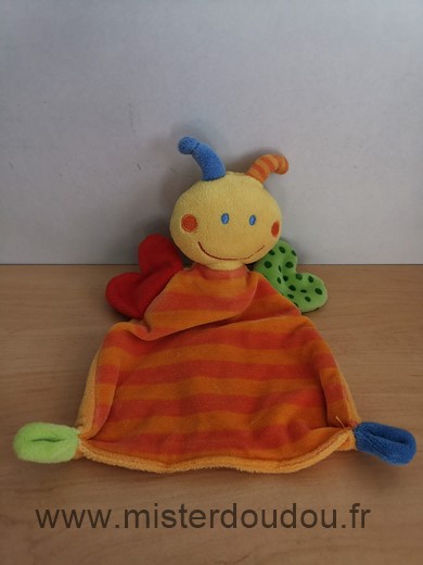 Doudou Abeille Babyclub Orange jaune 