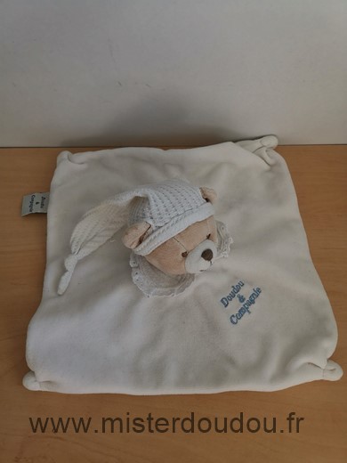 Doudou Ours Doudou et compagnie Blanc 