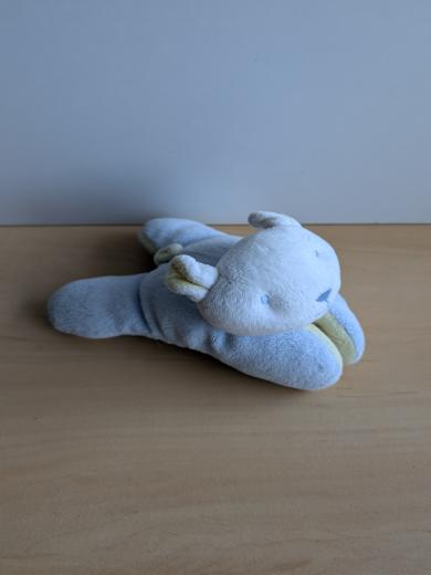 Doudou Ours Tex Bleu jaune scratch aux pattes 