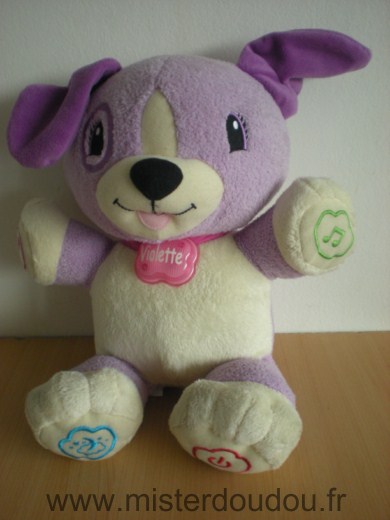 Doudou Chien Leap frog Chien interactif violette  my pal violetblanc mauve 