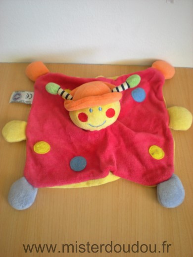 Doudou Coccinelle Mgm Rouge orange jaune 