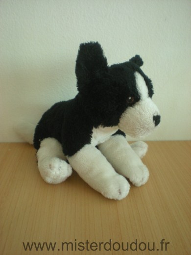 Doudou 0 - marque non connue - Noir blanc abboie quand on appuie sur son ventre 