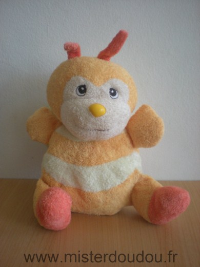 Doudou Abeille 0 Jaue orange ailes vertes 
