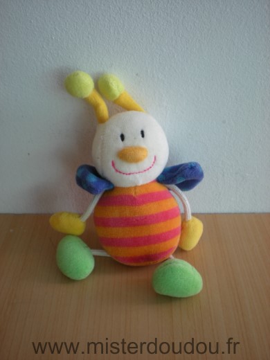 Doudou Abeille Baby sun Multicolore 