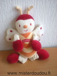 Doudou Abeille Berlingot Jaune orange rouge blanc 