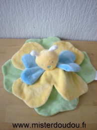 Doudou Abeille Kimbaloo Bleu jaune vert 