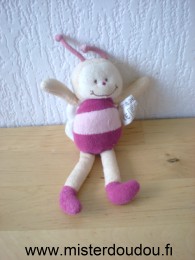 Doudou Abeille Siplec Rose mauve 