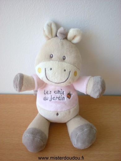 Doudou Ane Bébérêve Beige rose 