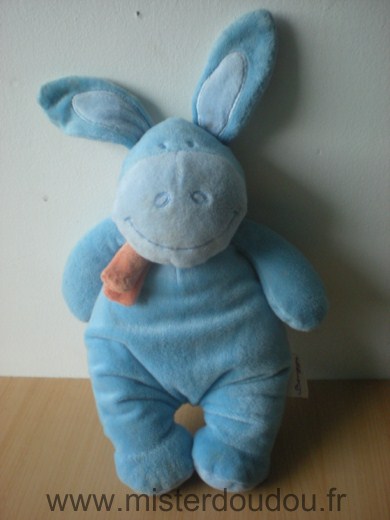 Doudou Ane Bengy Bleu echarpe orange 