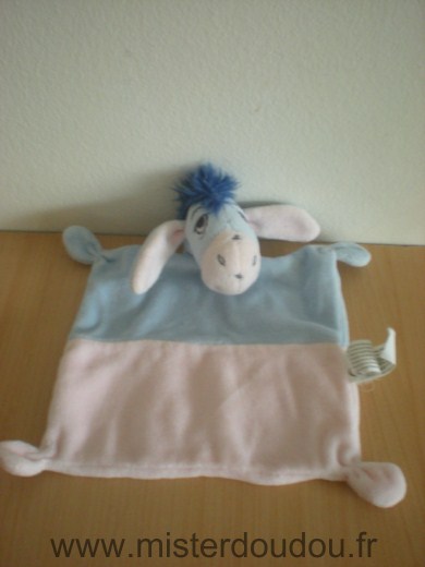 Doudou Ane Disney Bourriquet bleu rose 