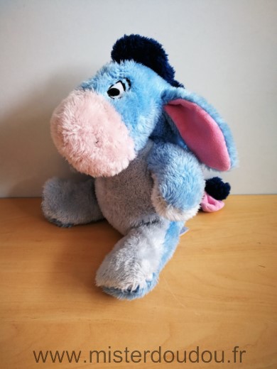 Doudou Ane Disney Bourriquet bleu rose peluche 