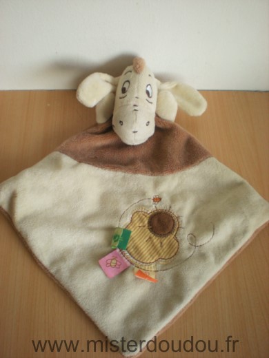 Doudou Ane Disney Bourriquet marron beige 