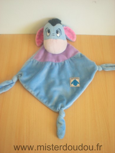 Doudou Ane Eeyore Bourriquet bleu mauve 