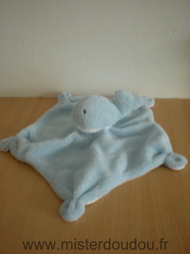 Doudou Baleine Babou Bleu blanc 