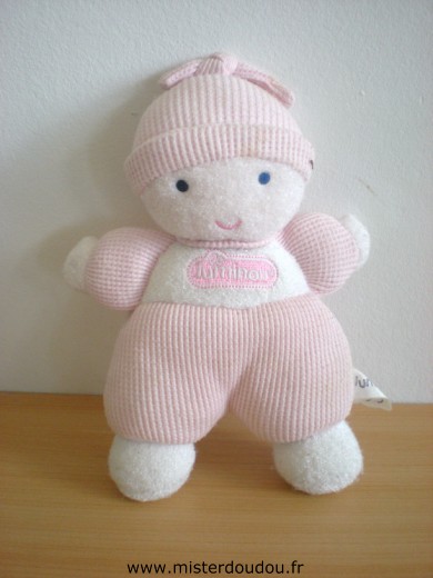 Doudou Bonhomme Luminou Rose 