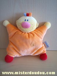 Doudou Bonhomme Nattou Orange rouge 