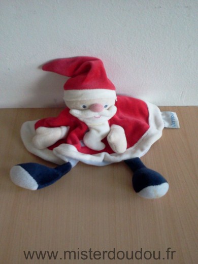 Doudou Bonhomme Nattou Pere noel roouge blanc 