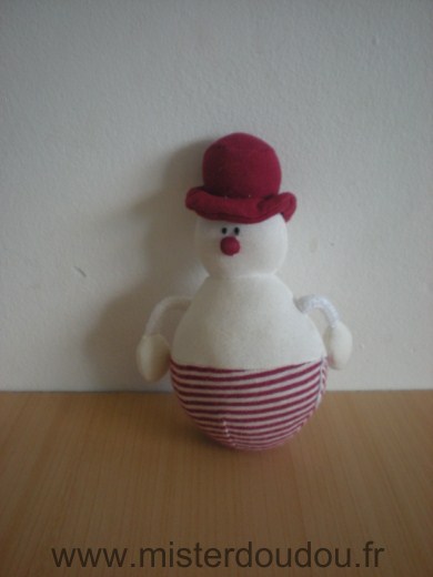 Doudou Bonhomme Petit bateau Rouge blanc 