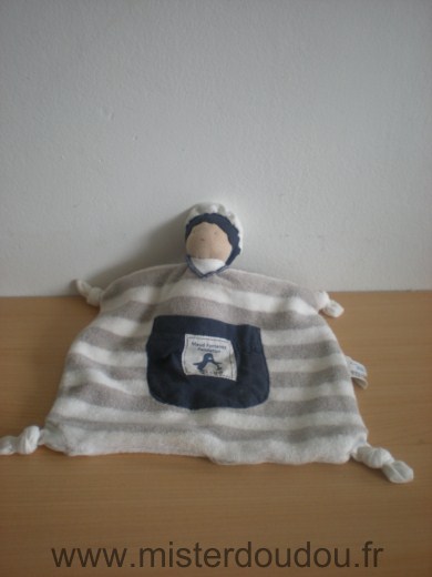 Doudou Bonhomme Weleda Gris blanc 