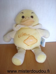 Doudou Canard Cmp Jaune blanc coin coin 