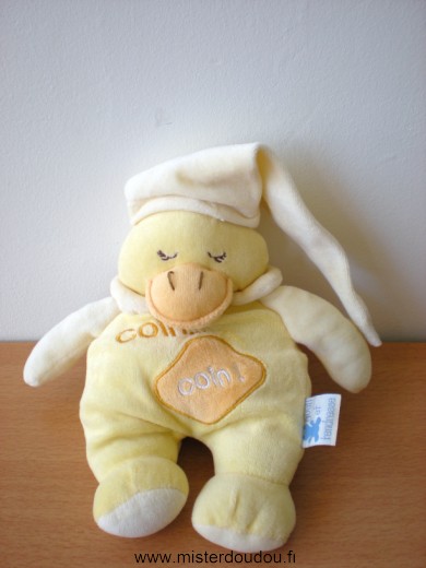 Doudou Canard Cmp Jaune brodé coin coin 