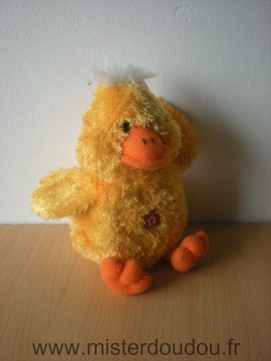 Doudou Canard Gipsy Jaune Fait coincoin quand on appuie sur son ventre