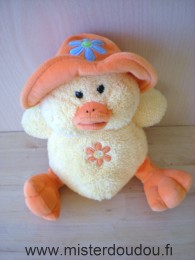 Doudou Canard Gipsy Jaune orange Fait 