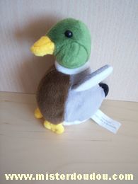 Doudou Canard Nature et découvertes Marron gris vert blanc jaune Boite sonore ne fonctionne pas