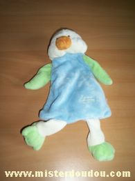 Doudou Canard Tiamo Beu vert blanc Manque étiquette - tiamo collection ?  -