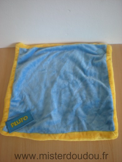 Doudou Carre Disney Bleu jane etiquette pluto Doudou couverture qui enveloppait pluto , vendu seule sans le chien