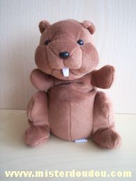 Doudou Castor Evian Marron 