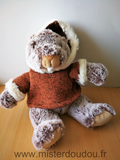 Doudou Castor Roda Marron chine pull marron rodadou 